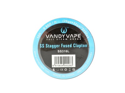 Vandy Vape Stagger Fused Clapton SS316L/(26GA+32GA)*2+32GA, 3m