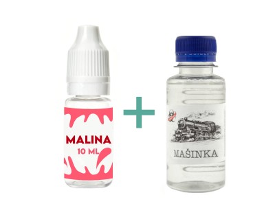 VapeMix Malina + Základní báze Mašinka (50PG/50VG) 100ml