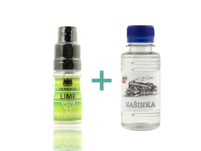 IMPERIA Black Label Lime 10ml + Základní báze Mašinka 100% PG, 100ml