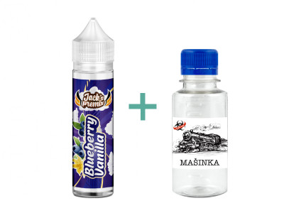 Příchuť Jacks Premix Blueberry Vanilla Shake and Vape 6ml + Základní báze Mašinka (50PG/50VG) 100ml