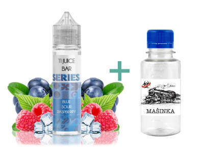 TI Juice Bar Series S&V Blueberry Sour Raspberry 10ml + Základní báze Mašinka (50PG/50VG) 100ml