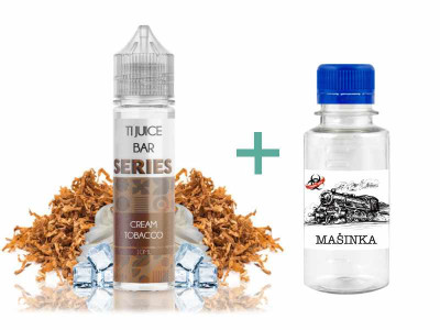TI Juice Bar Series S&V Cream Tobacco 10ml + Základní báze Mašinka (50PG/50VG) 100ml