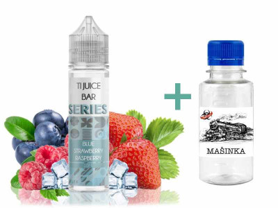 TI Juice Bar Series S&V Blue Strawberry Raspberry 10ml + Základní báze Mašinka (50PG/50VG) 100ml